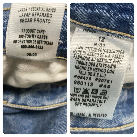 Tommy Hilfiger Jeans Vintage Y2K Stone Washed Jeans Blue - Picture 13 of 14